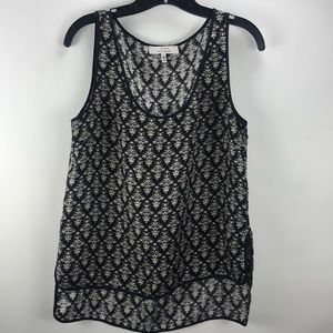DESIGNER ROBERT RODRIGUEZ PRINTED BLACK TANK SZ 8